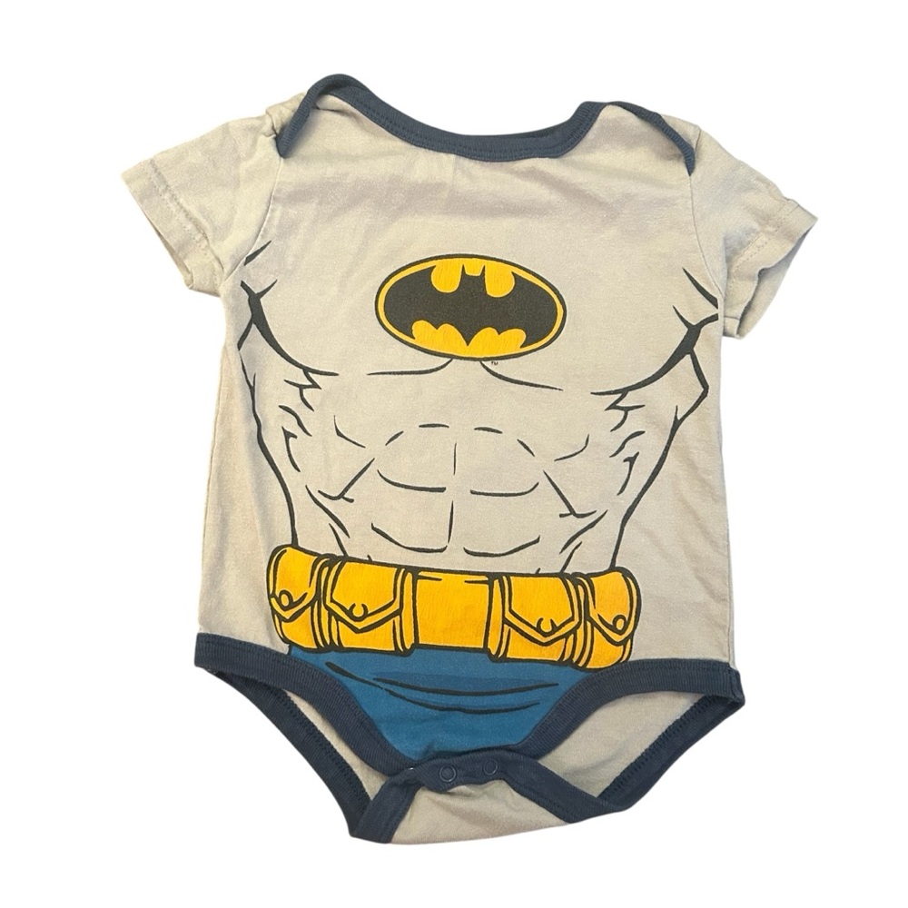 Batman Superhero Baby Onesie with Logo Boys 6-9 Months DC